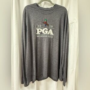 Gray 2019 Bethpage Black PGA Long Sleeve Men's Shirt Size- XXL
